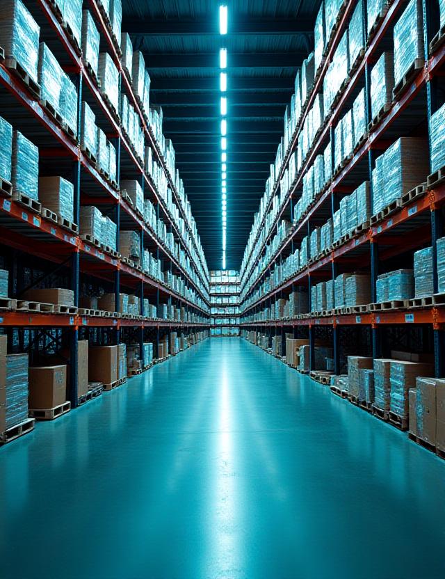 Modern automated warehouse facility