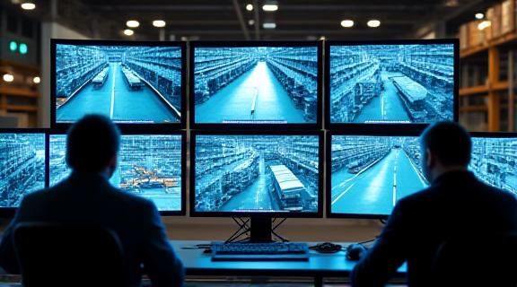 Security control room for warehouse monitoring